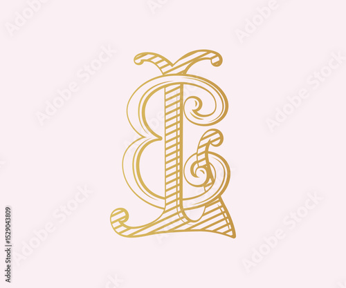 EL, LE, logo EL, Letter EL,  Monogram EL, Wedding Monogram, Wedding Logo, Logo Design , Monogram Vintage