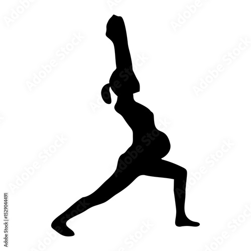 Pregnant Woman in Yoga Pose Silhouette