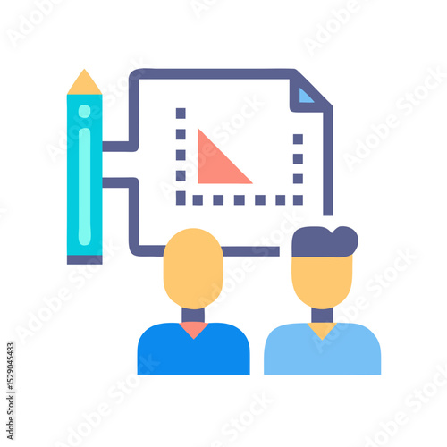 Design & Drawing Tools icon set  computer programs, process production, perception, explore ideas and designers.