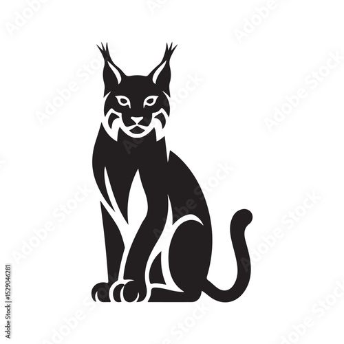 Majestic Lynx Silhouette Design for Wildlife Enthusiasts and Nature Lovers