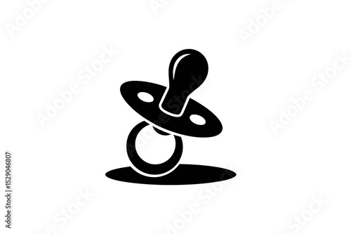 Baby pacifier nipple dummy soother vector icon art