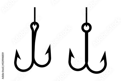 Fishing hooks types vector illustration design