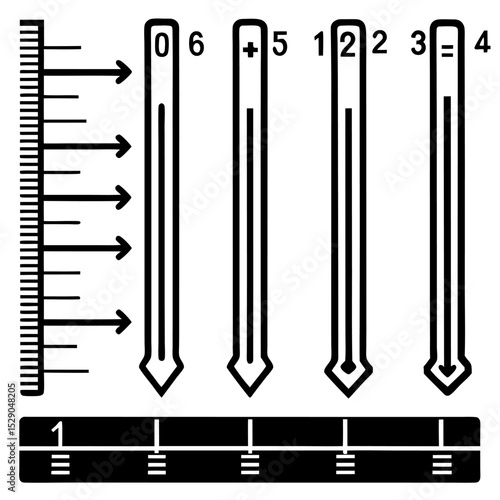 Map Scale Bar Styles - Essential Symbol Set"