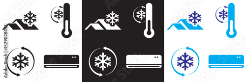 Air conditioning  icon.  Vector for Air conditioner, fan, wind, cooling  air cleaner, climate control etc. Vector for websites, mobile interfaces, presentations, banner, visual branding etc. EPS 10