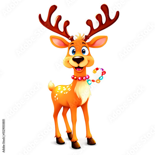 Adorable Christmas Reindeer Illustration Festive Holiday Cheer