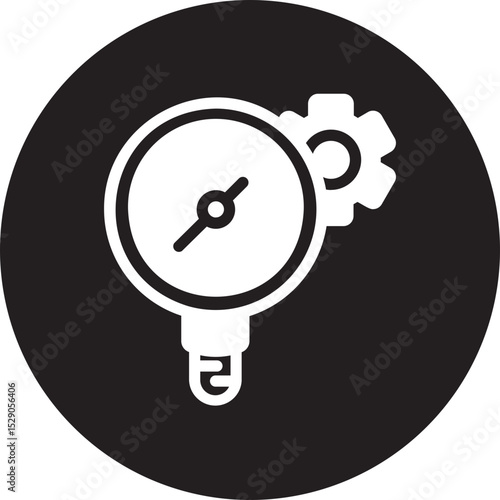 pressure gauge glyph icon