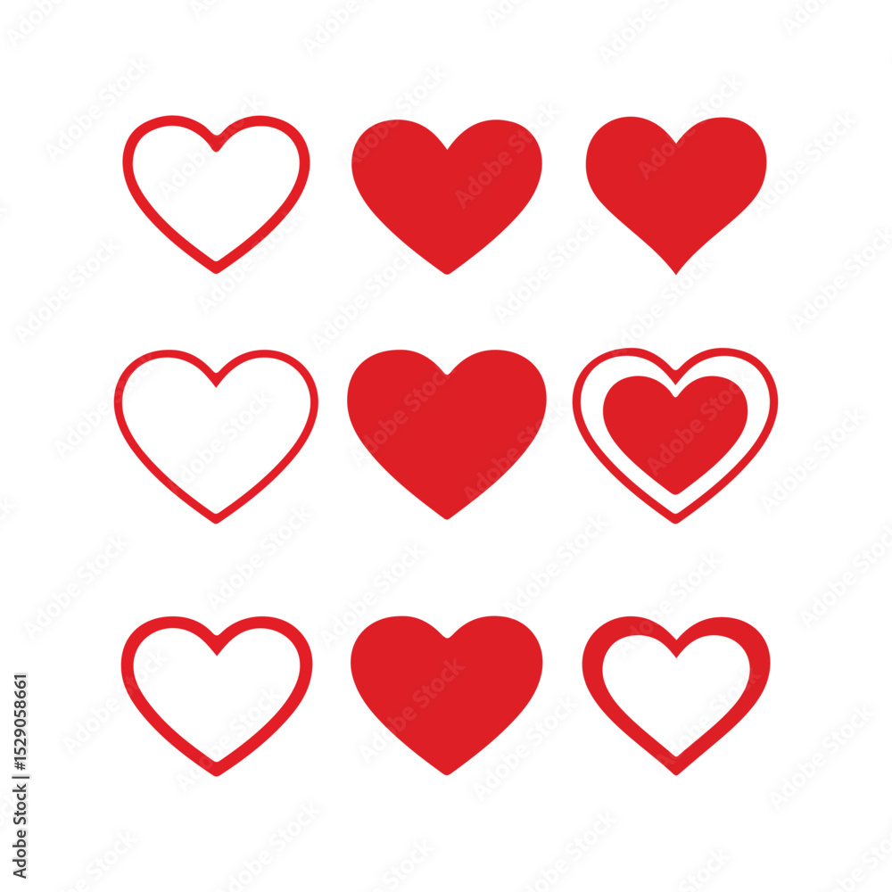 Set of Red Hand-Drawn Hearts in Various Styles – Romantic and Artistic Heart Icons Collection
Set of Red Hand-Drawn Hearts in Various Styles – Romantic and Artistic Heart Icons Collection