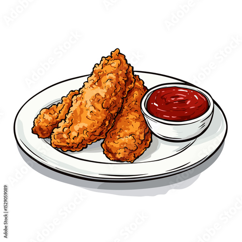Crispy Chicken Tenders with Dipping Sauce