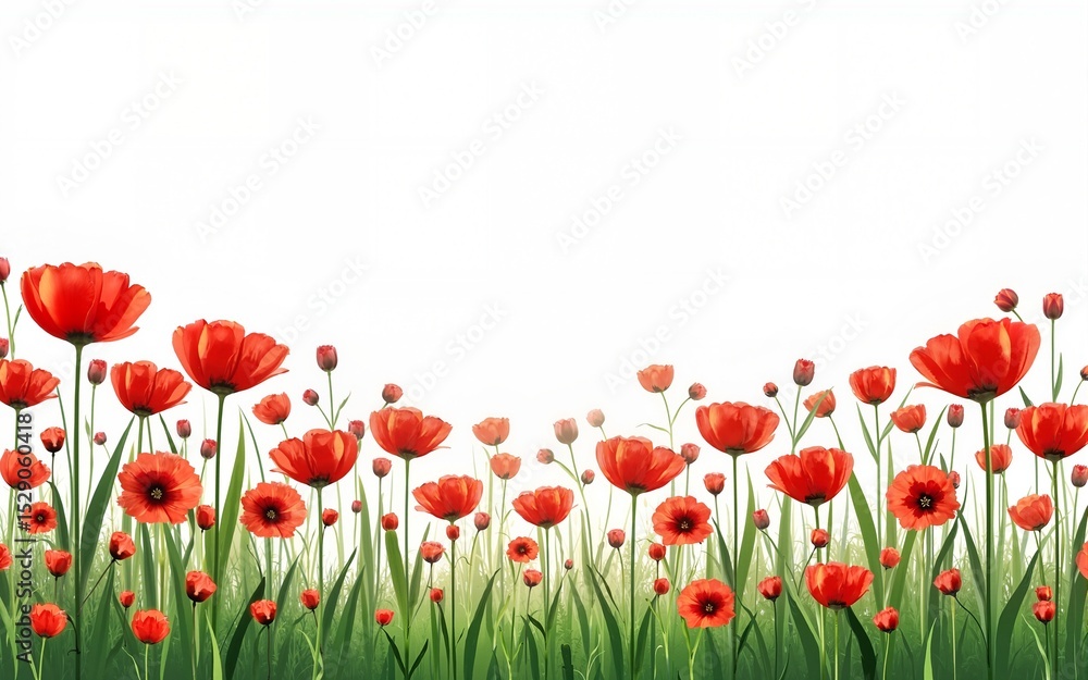 Fototapeta premium Blumenwiese Vektor. High quality