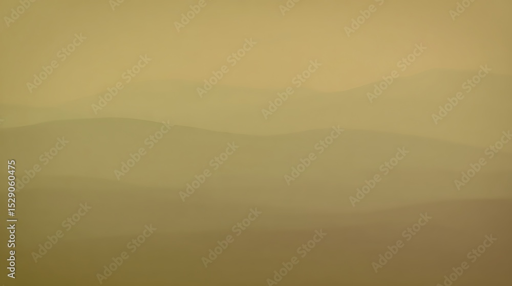 Fototapeta premium Hazy hills in monochrome golden light