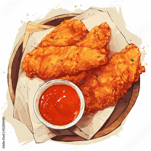 Crispy Chicken Tenders with Sauce