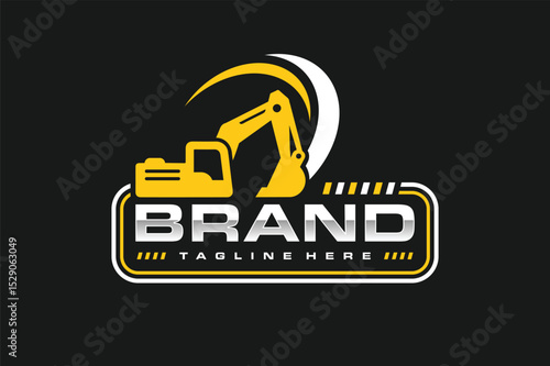excavator move emblem logo