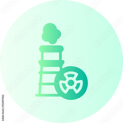 nuclear plant gradient icon