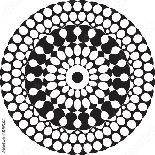 Iranian Art Motif Design vector, simple, and black and white