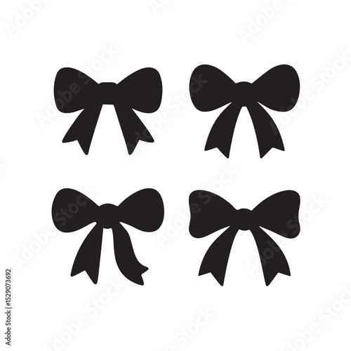 Bow vector icon flat form