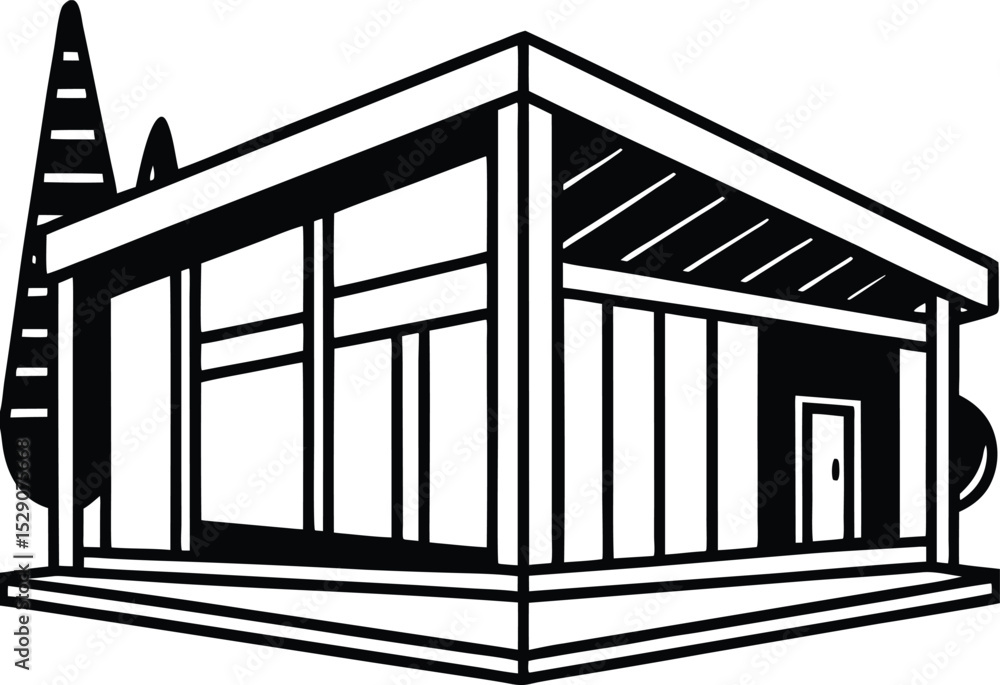 Naklejka premium Home Icon Set – House & Real Estate Vector Graphics
