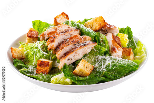 Healthy grilled chicken caesar salad
