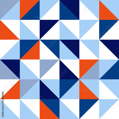 patriotic design with American flag and icons. modern geometric corner banner