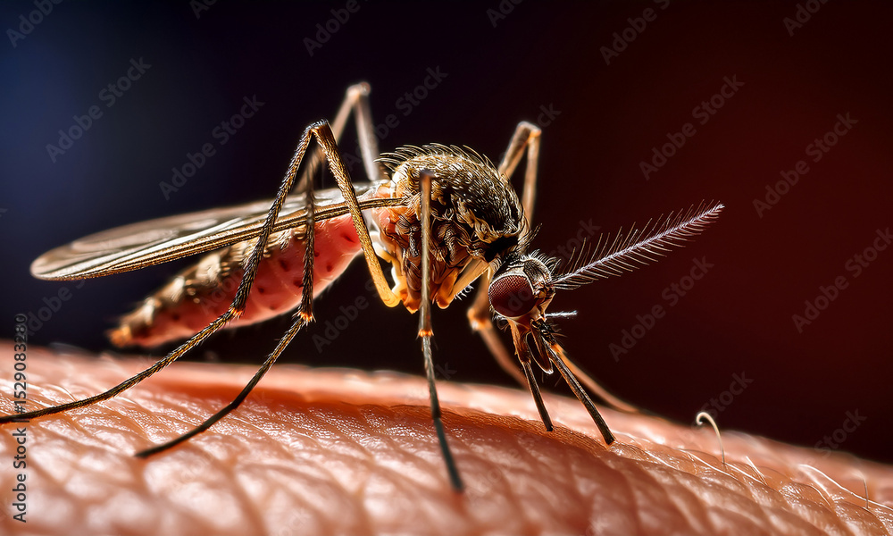 mosquito sucking blood extreme closeup mosquito sucking blood extreme closeup