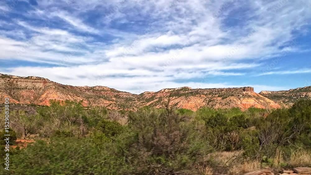 A spring time scenic drive through the beautiful terrain of Palo Duro Canyon State Park, Canyon, Texas. A spring time scenic drive through the beautiful terrain of Palo Duro Canyon State Park, Canyon, Texas.