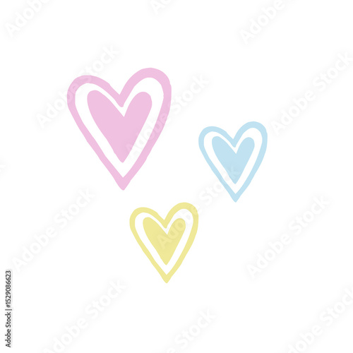 Pastel Color Heart Shape
