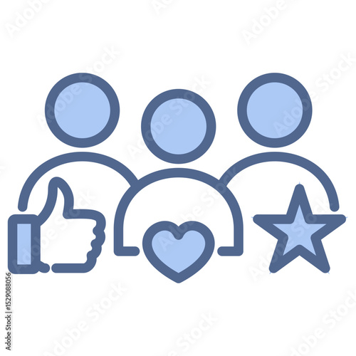 Loyal Customer Blue Icon