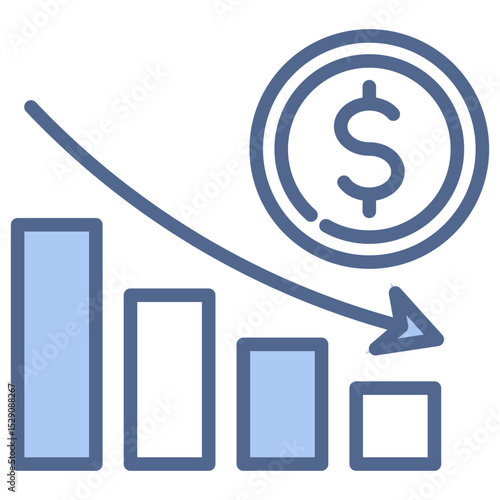 Devaluation Blue Icon