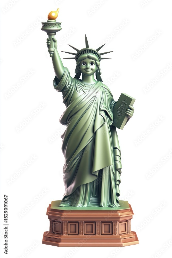 Fototapeta premium Statue of liberty historical sculpture monument.