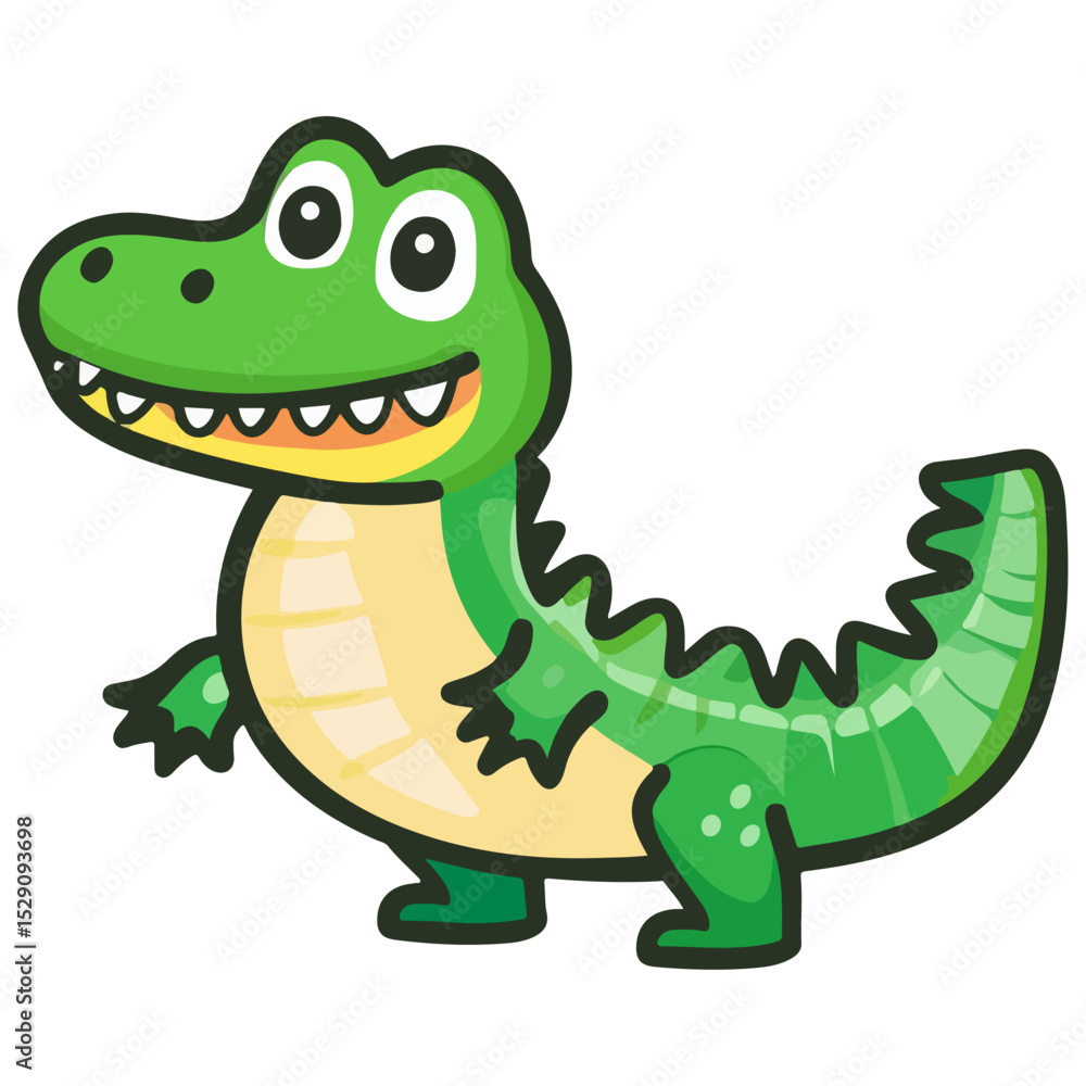 Naklejka premium crocodile, reptile, vector, transparent background, creature, animal, isolated, nature, alligator, amphibian, wildlife, zoo