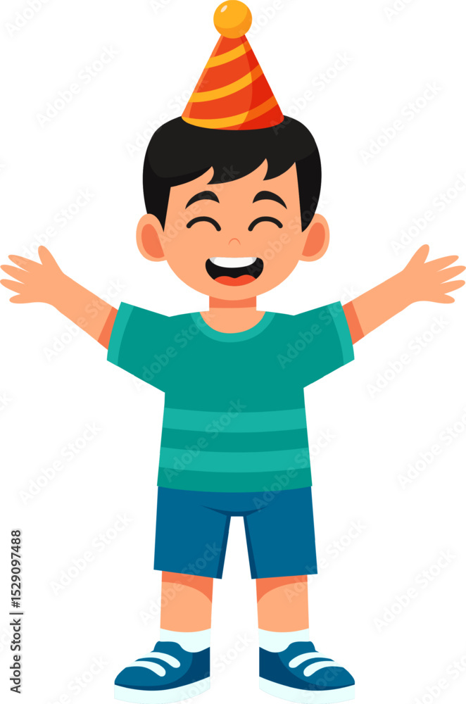 Obraz premium Birthday Cartoon Character