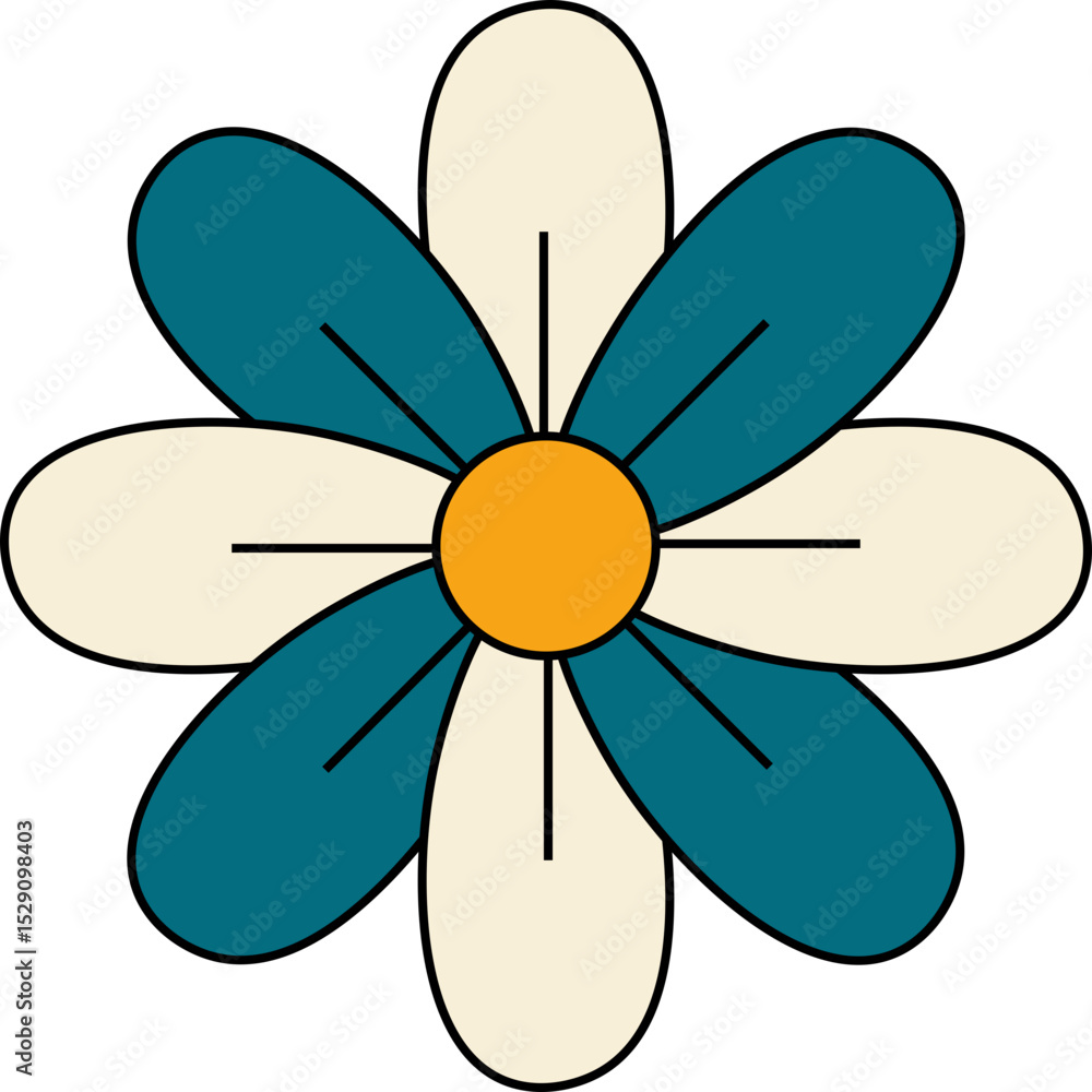 Retro Flower Daisy Groovy 70s Retro Flower Daisy Groovy 70s