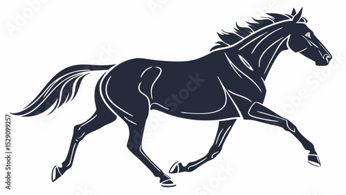black horse vector illustration