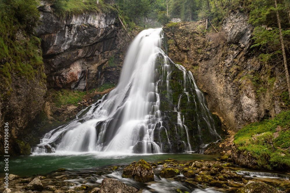 Fototapeta premium Long Time Exposure of Gollinger Waterfall near Salzburg, Austria, Europe