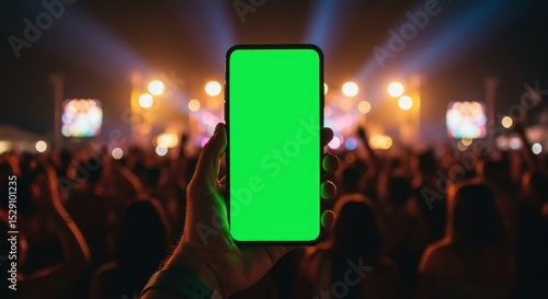 Smartphone green screen concert background