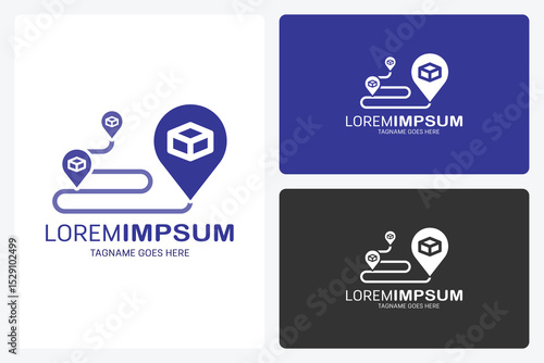 P2P delivery service Logo Template. This logo represent a peer to peer delivery service.