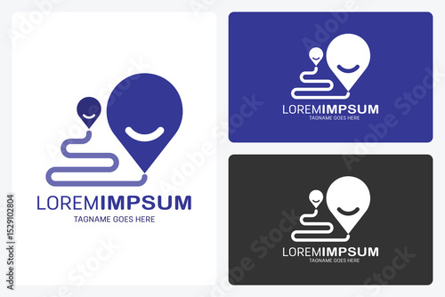 P2P delivery service Logo Template. This logo represent a peer to peer delivery service.