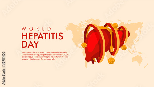 vector world hepatitis day background template
