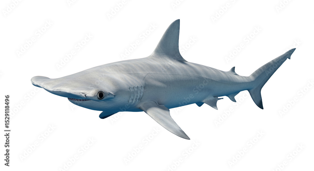 Obraz premium Isolated Hammerhead Shark