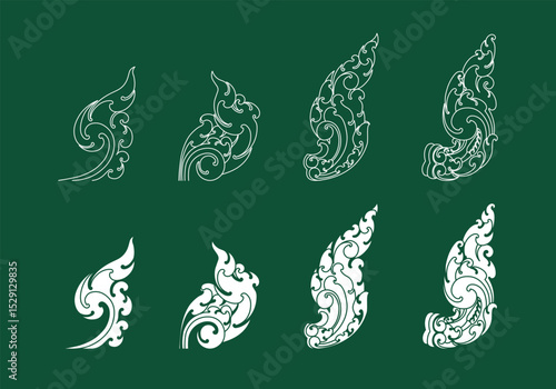 Khmer traditional art Naga tail shape.