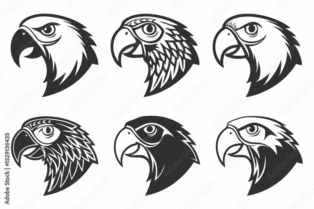 Fototapeta premium set of vector birds