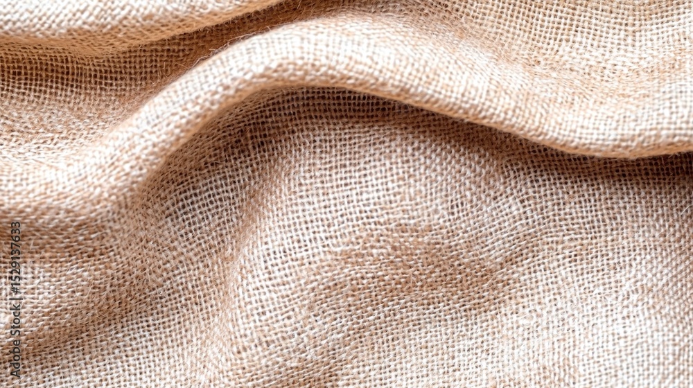 Beige Burlap Fabric Texture with Coarse Fibers Beige Burlap Fabric Texture with Coarse Fibers