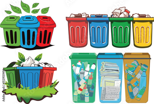 recycle bin vector illustration