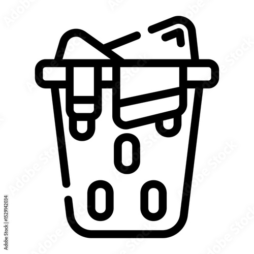 laundry basket Line Icon