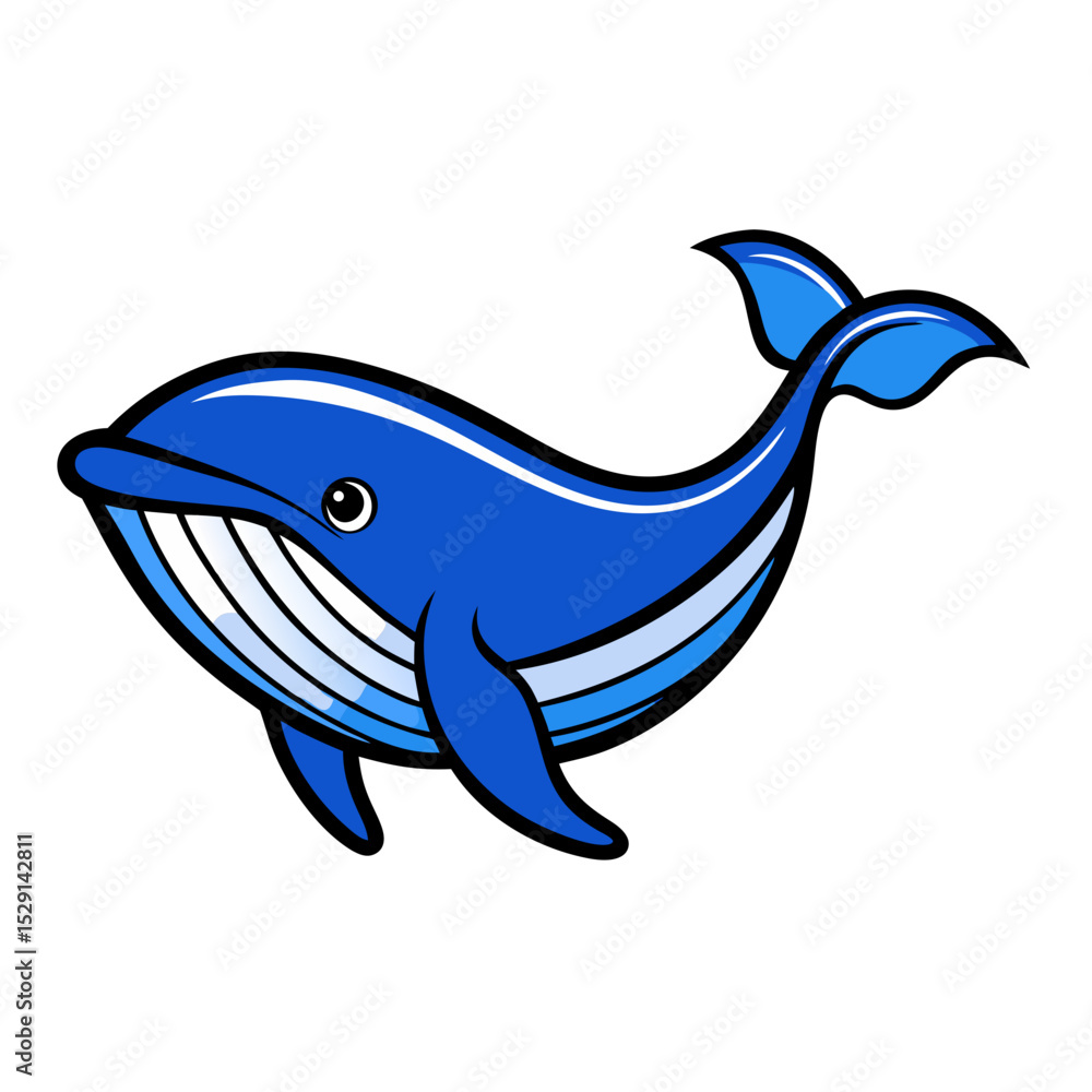 Fototapeta premium blue whale icon