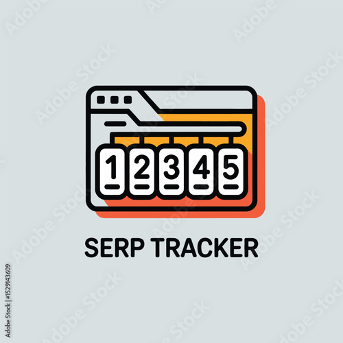 Serp tracker icon illustration for website and app design
