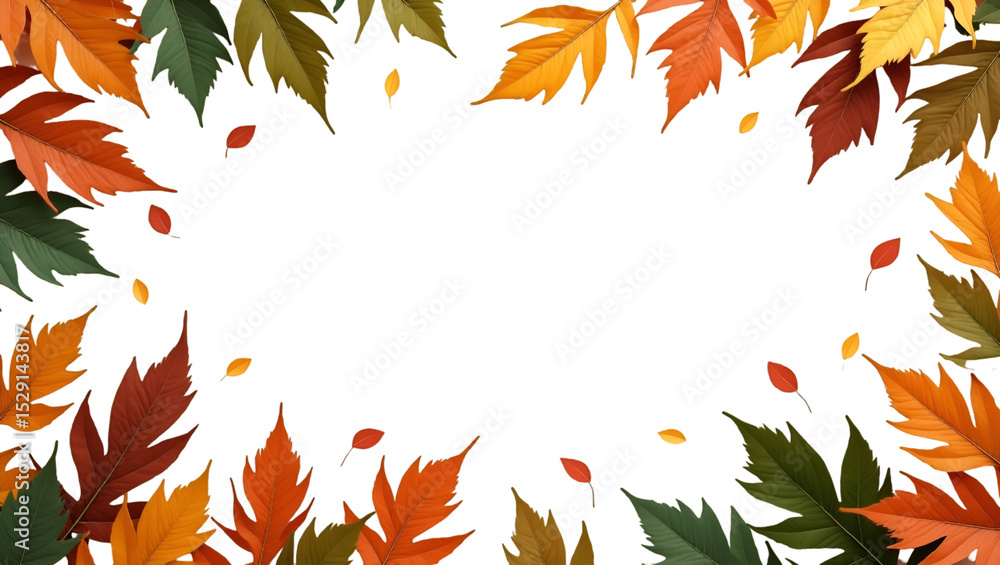 Fototapeta premium autumn leaves frame