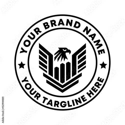 logo badge design template with the text editable