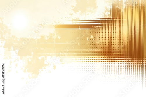 Abstract, light beige and gold graphic design with textures