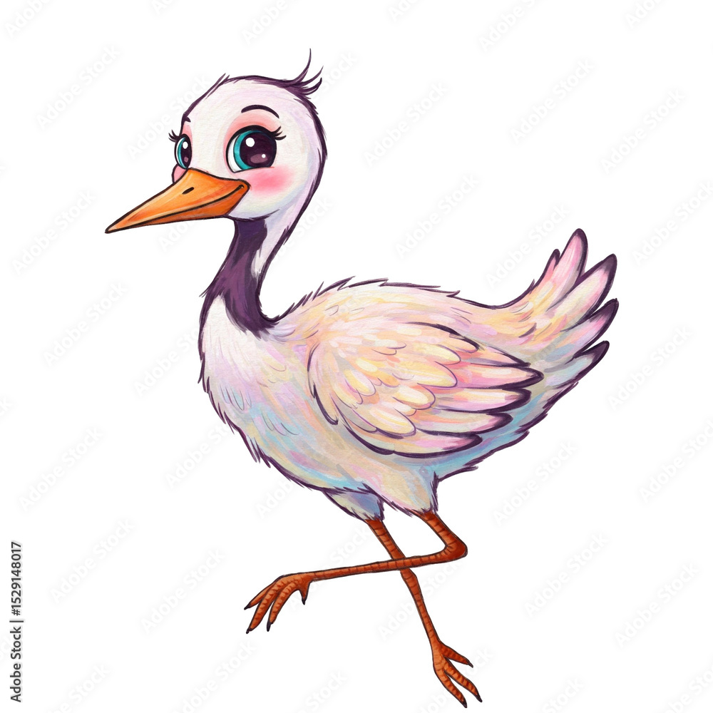 vector illustration of a cartoon bird vector illustration of a cartoon bird