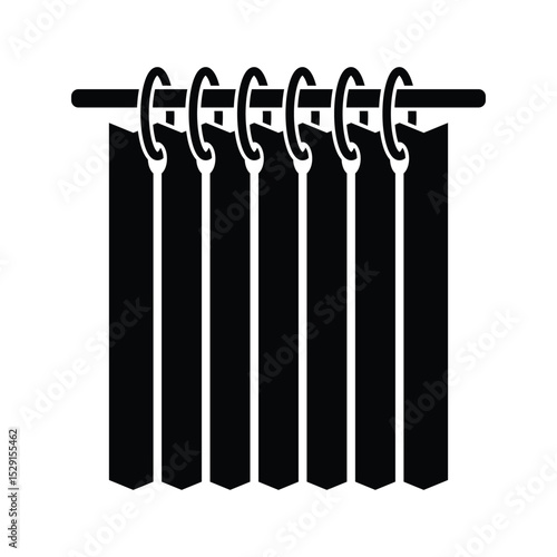 shower curtain icon vector design template simple and clean